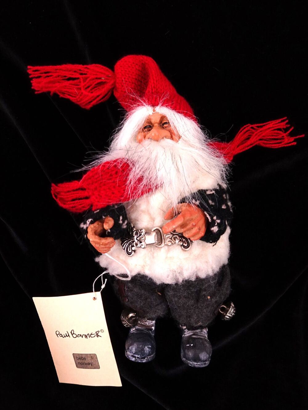 Vintage Bebe Norway Paul Bonner Norwegian Nisse Elf Gnome Troll Posable 6" Santa